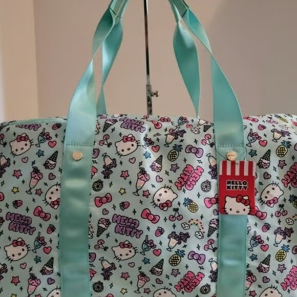 Hello Kitty Handbags - Hello Kitty Aqua Green Ice Cream Duffle Bag